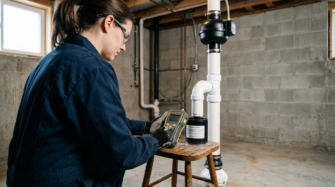 A follow-up test after the system has run confirms the level actually came down — Rochester, MN